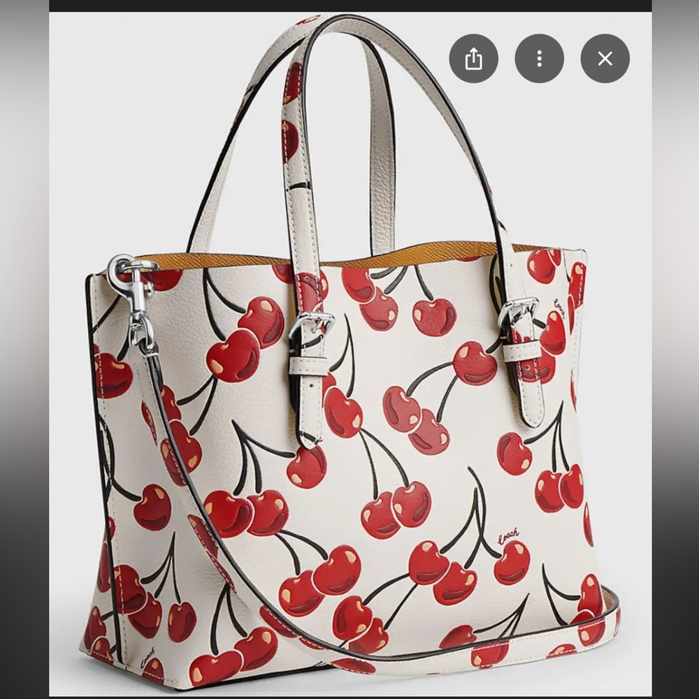 MOLLIE TOTE BAG 25 WITH CHERRY PRINT
Color: SV/Chalk Multi - Picture 13 of 16